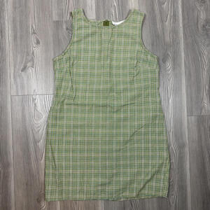 Vintage‎ Sarah Richards Green & Blue Plaid Mini Dress Casual Summer Dress